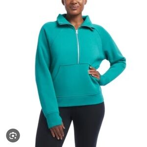 NEW Danskin Half Zip Funnel Neck Sweater